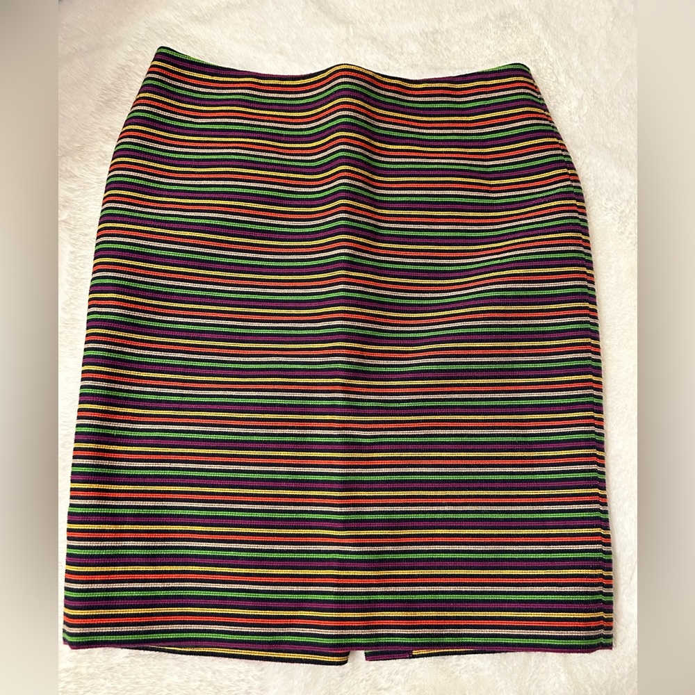 Colorful striped skirt size 6 petite
